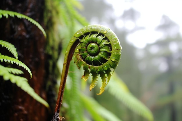 Photo nouvelle-zélande la fougère emblématique koru