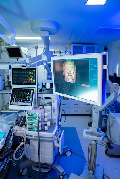 Photo nouvelles technologies salle de chirurgie de l'hôpital salle médicale de surveillance professionnelle