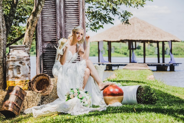 Photo novia en el campo