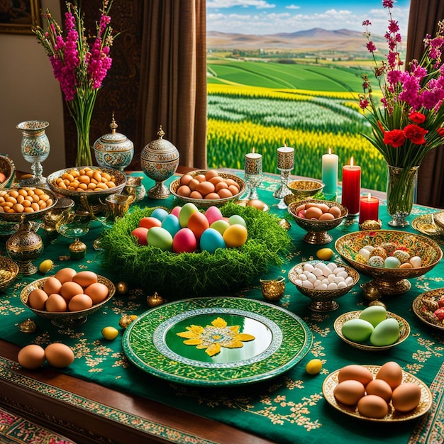 Photo nowruz le fond de l'image du nouvel an persan