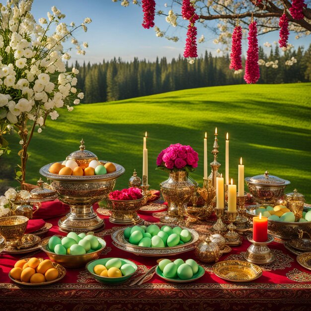 Nowruz le fond de l'image du nouvel an persan