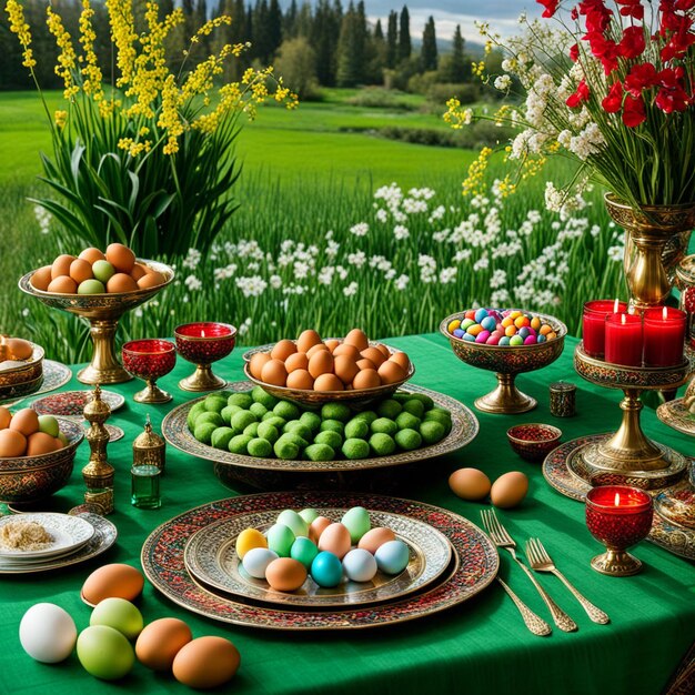 Nowruz le fond de l'image du nouvel an persan