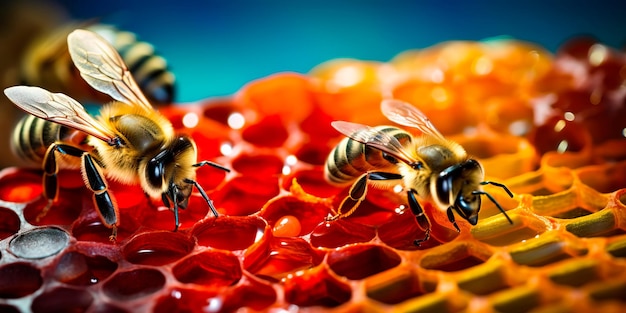 noyau d'abeille et produits pour le traitement