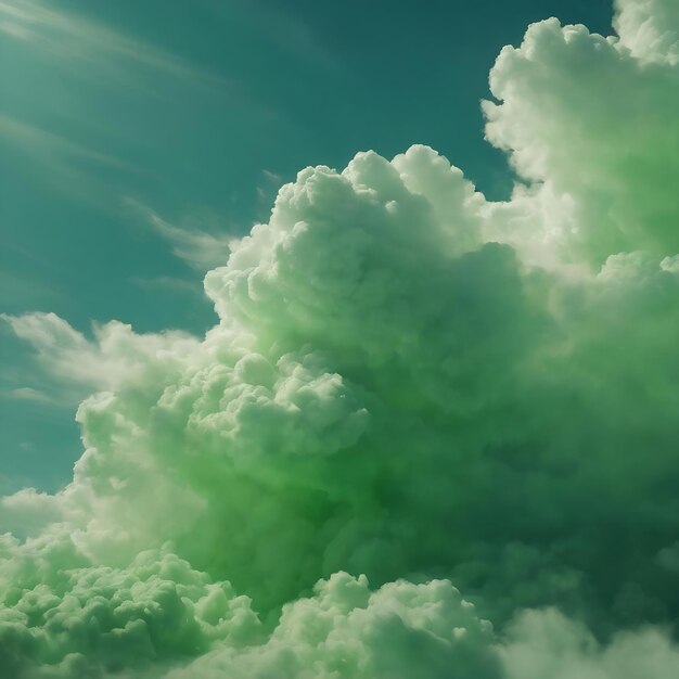 Photo un nuage abstrait de brume verte