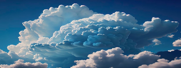 Nuage blanc sur ciel bleu