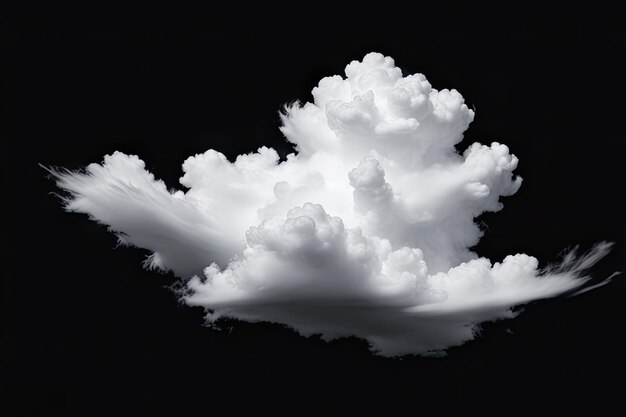 Nuage blanc sur fond noir