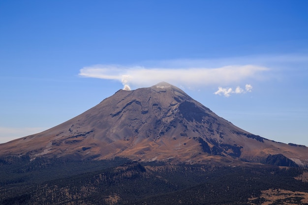 Nuage de cendres au-dessus du volcan actif