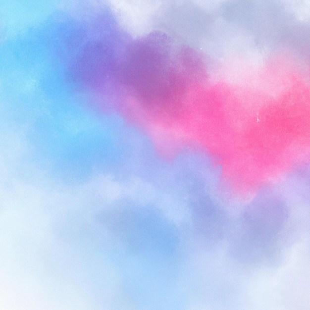 Un nuage coloré avec un fond rose et bleu.