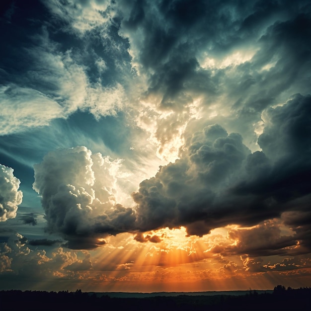 Photo un nuage dans le ciel