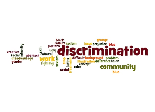 Nuage de mot discrimination