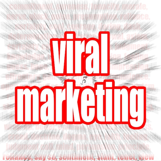 Photo nuage de mot marketing viral