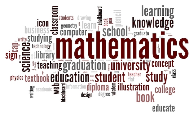 Nuage de mot mathématiques