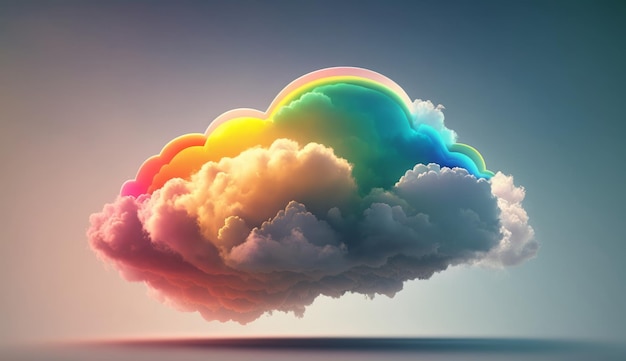 Un nuage pastel pour un beau fond d'écran Generative ai