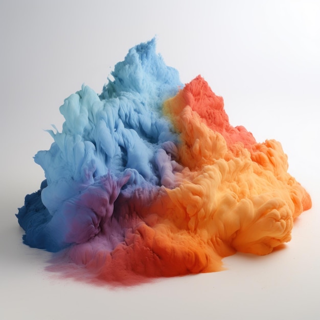 Un nuage de peinture coloré