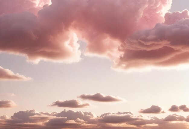 Photo un nuage rose dans le ciel