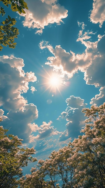 Photo nuage solaire généré par l'ia