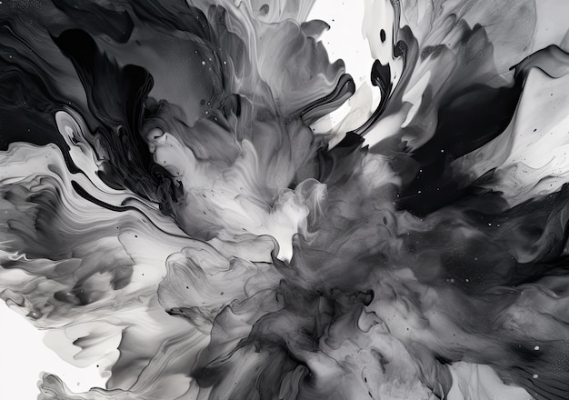 Nuage de texture d'encre liquide noire