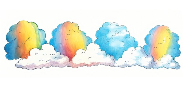 Photo les nuages de l'arc-en-ciel