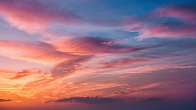 Les nuages au crépuscule