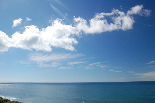 Photo des nuages au-dessus de la mer