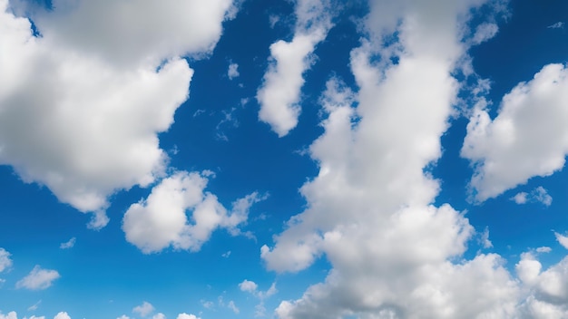 Nuages blancs et ciel bleu