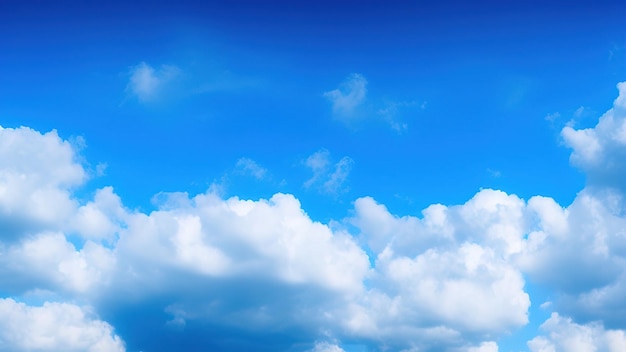 Nuages blancs sur fond de ciel bleu