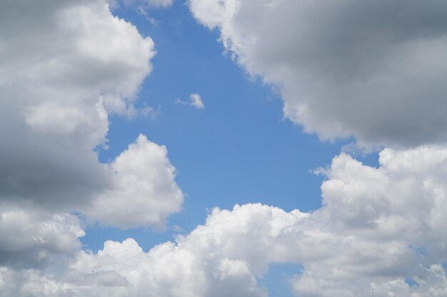 Nuages et ciel bleu après la pluie