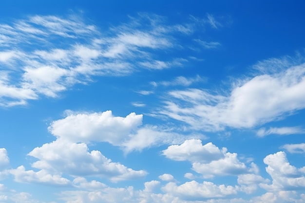 Des nuages cirrus contre un ciel bleu foncé