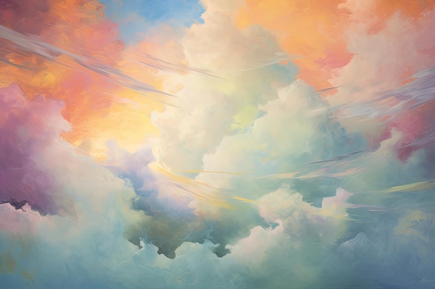 Des nuages colorés abstraits pour l'arrière-plan