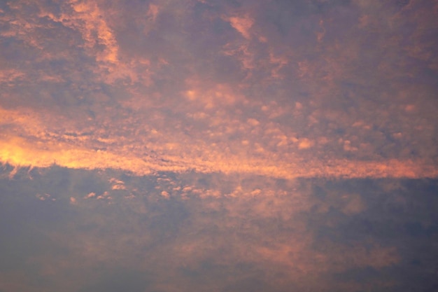 Nuages de coucher du soleil dans les fonds de ciel