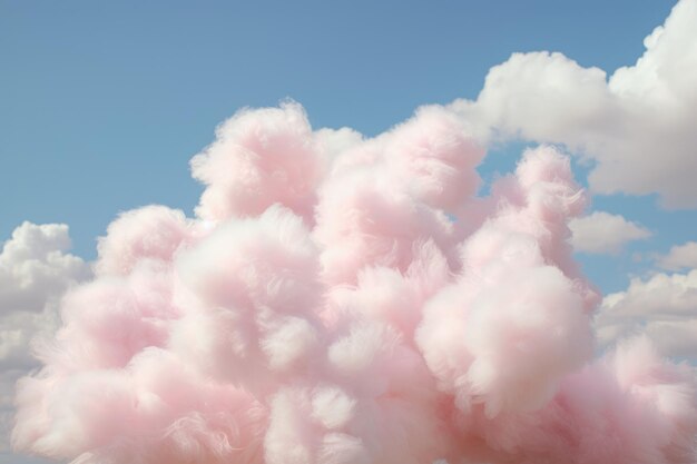 Des nuages de couleur rose explosion de bonbons de coton