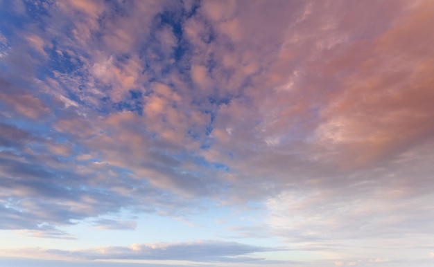 Nuages dans le ciel au crépuscule Le ciel avant le coucher du soleil