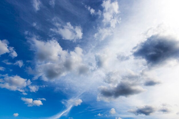 Nuages dans le ciel au début d'un orage. Heure d'été de l'année.