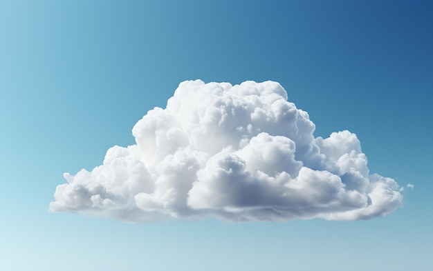 Des nuages dans le ciel bleu sur un fond blanc