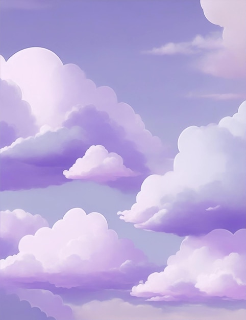 nuages dans le ciel illustration violette