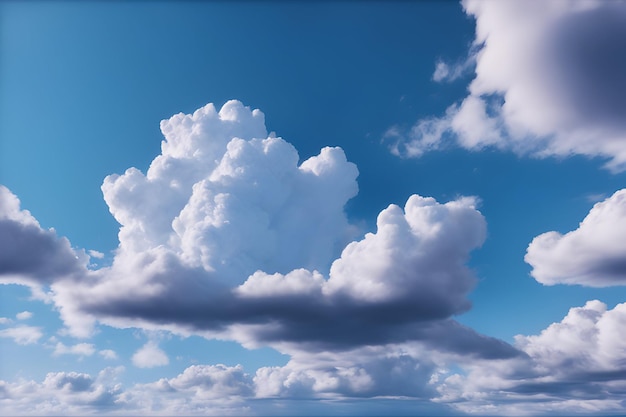 Nuages délicats dans un cadre parfait dans le ciel bleu