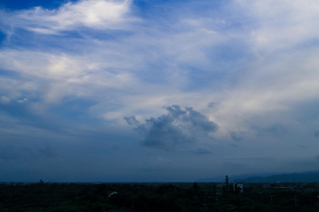 Nuages doux et ciel bleu