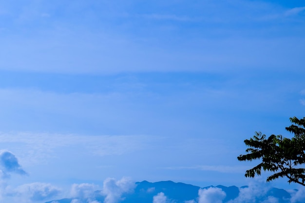 Nuages doux et ciel bleu