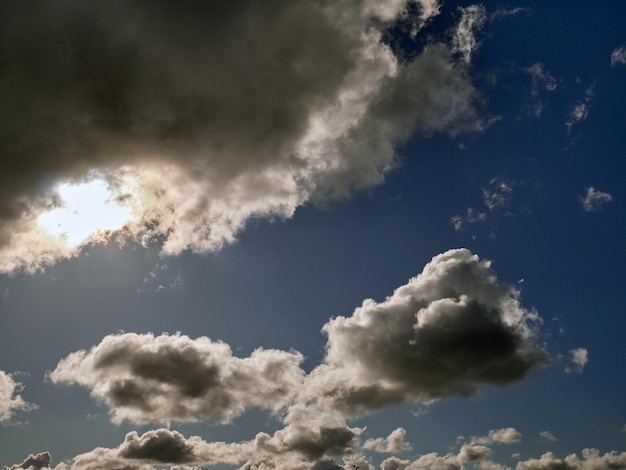 Des nuages d'été au fond du ciel