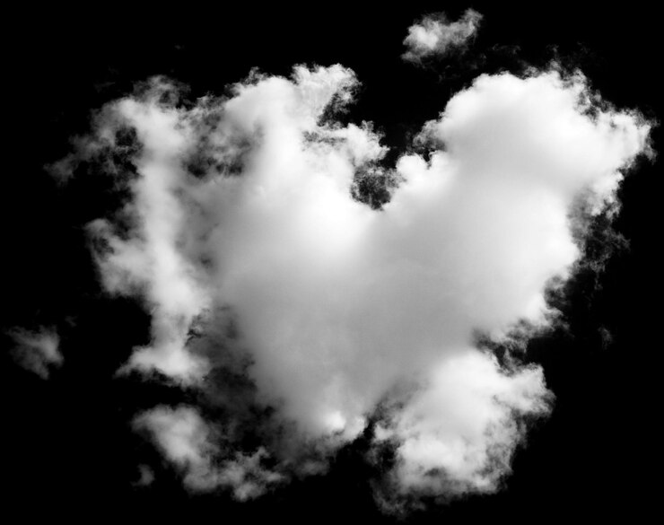 Photo nuages fond noir nuage peau noire et blanche