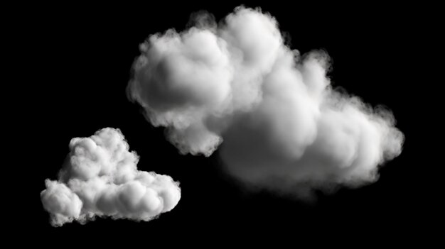 Nuages gonflés réalistes sans arrière-plan à utiliser comme superposition