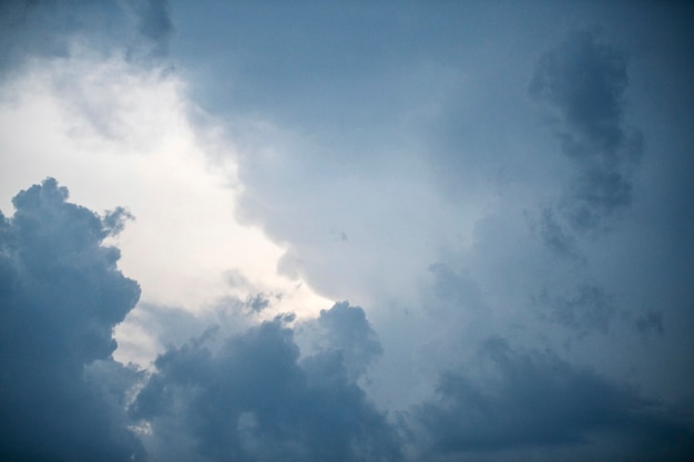 Nuages gris avant un orage, ciel dramatique