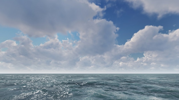 Nuages sur la mer lumineuse