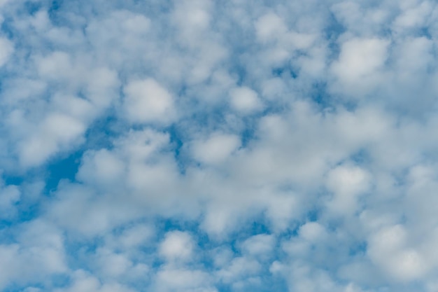 Nuages moelleux sur fond bleu