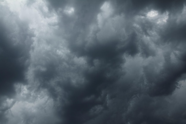 Nuages d'orage sur ciel maussade