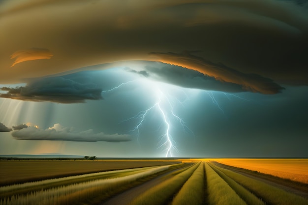 Nuages d'orage dramatiques