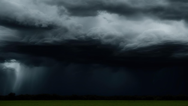 Nuages d'orage de mauvaise humeur sombre Avertissement inquiétant