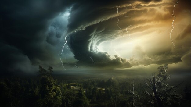 Photo des nuages d'orage sombres dans le ciel