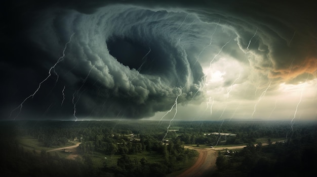 Photo des nuages d'orage sombres dans le ciel