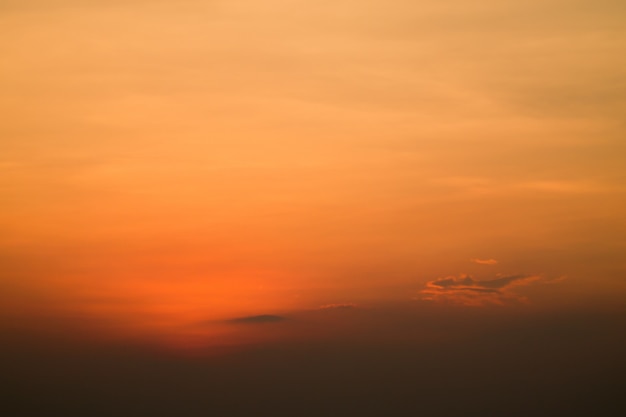 Nuages, orange, ciel